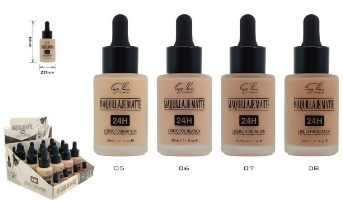 Maquillaje Matte 24H Foundation 30ml Easy Paris